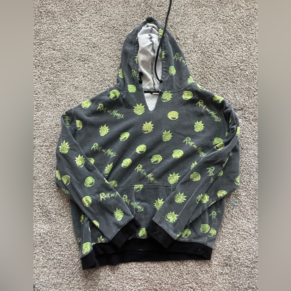 Rick & Morty Gray and Green Men's Sweater!